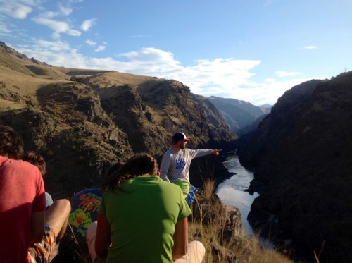Sam Teaches a Leadership Style Lesson at the entrance of Blue Canyon, on the Lower Salmon River, ID.
