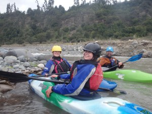 Elena and friends on the Río Teno